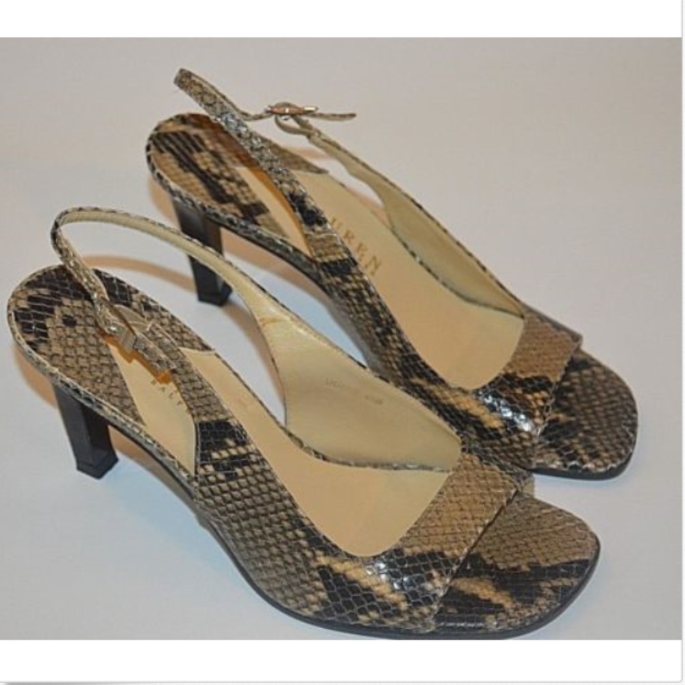 Lauren Ralph Lauren Ankle Strap Sandals Heels 6.5B